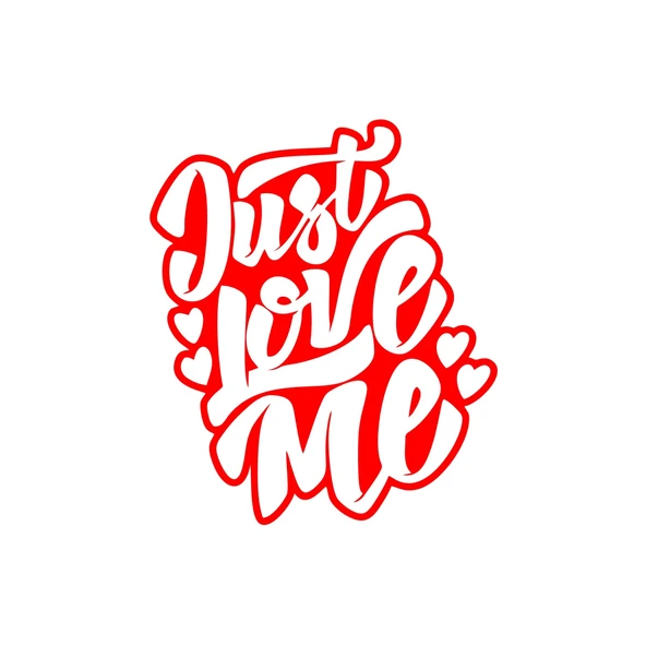 Just Love Me Sticker 17x17 Cm Kırmızı ürün görseli 1