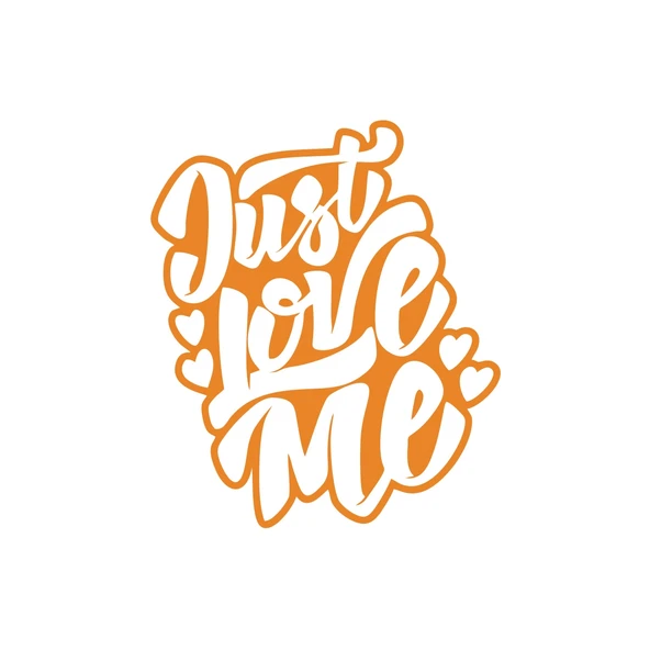 Just Love Me Sticker 17x17 Cm Turuncu ürün görseli 1