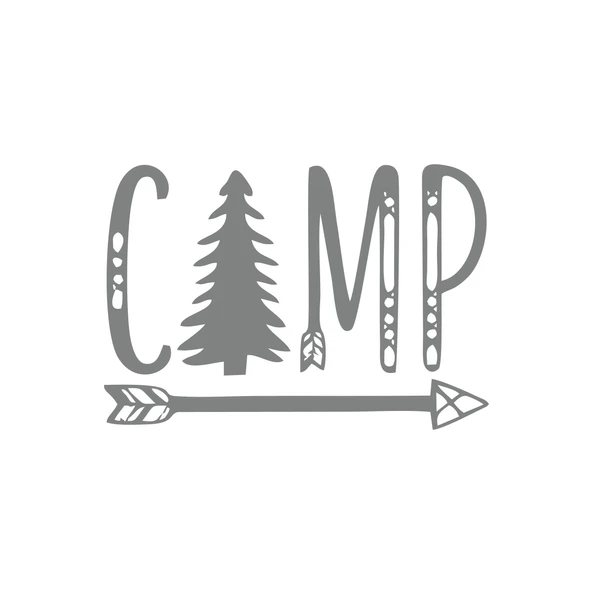 Camp Sticker 17x17 Cm Gri ürün görseli 1