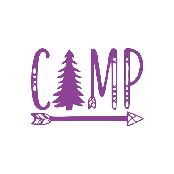 Camp Sticker 17x17 Cm Mor ürün görseli 1