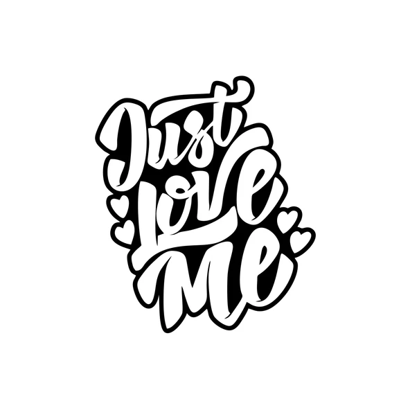Just Love Me Sticker 17x17 Cm Siyah ürün görseli 1