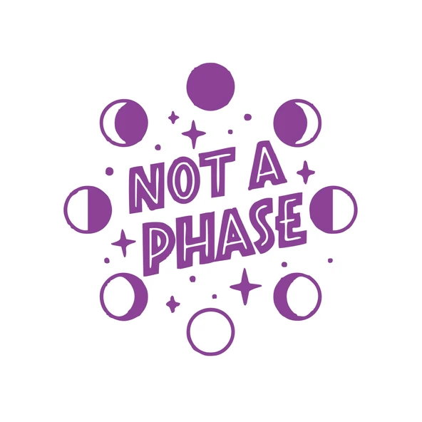 Not Phase Sticker 17x17 Cm Mor ürün görseli 1
