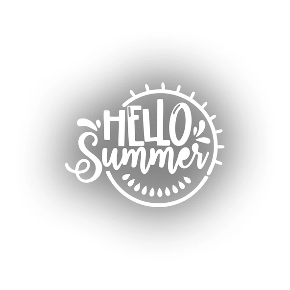 Hello Summer Sticker 17x17 Cm Beyaz ürün görseli 1
