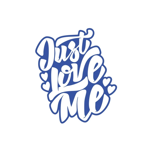 Just Love Me Sticker 17x17 Cm Mavi ürün görseli 1