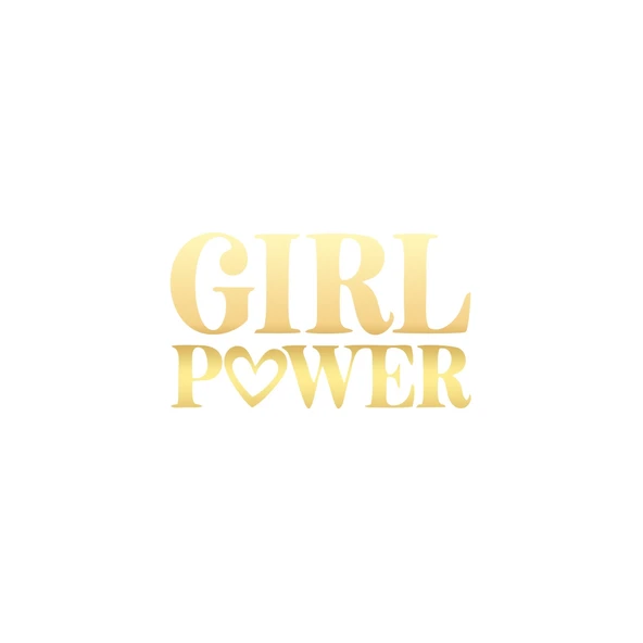 Girl Power Sticker 17x17 Cm Gold ürün görseli 1