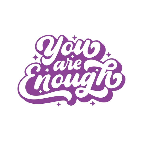 You are Enough Sticker 17x17 Cm Mor ürün görseli 1