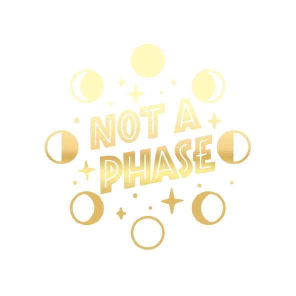 Not Phase Sticker 17x17 Cm Gold ürün görseli 1