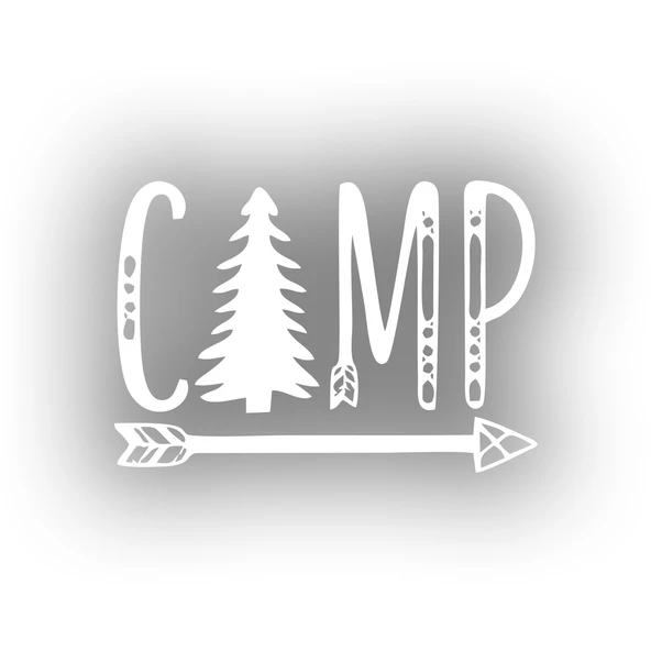 Camp Sticker 17x17 Cm Beyaz ürün görseli 1