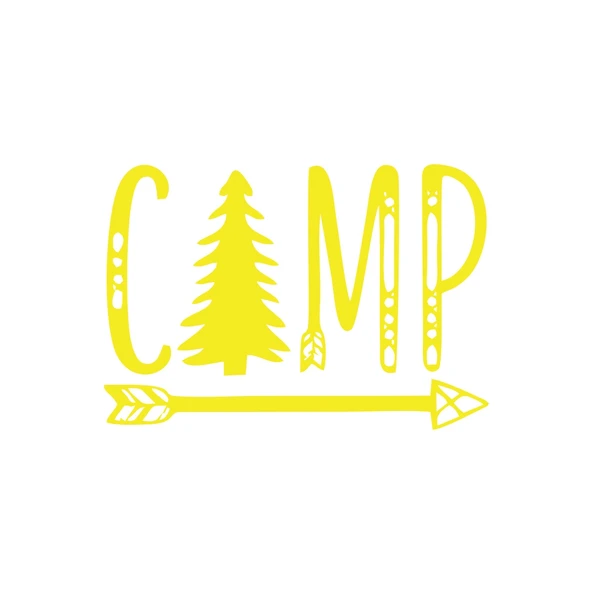Camp Sticker 17x17 Cm Sarı ürün görseli 1