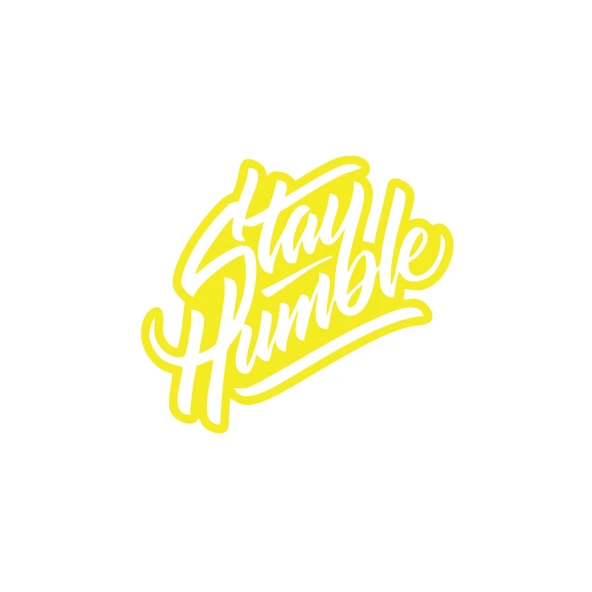 Stay Humble Sticker 17x17 Cm Sarı ürün görseli 1