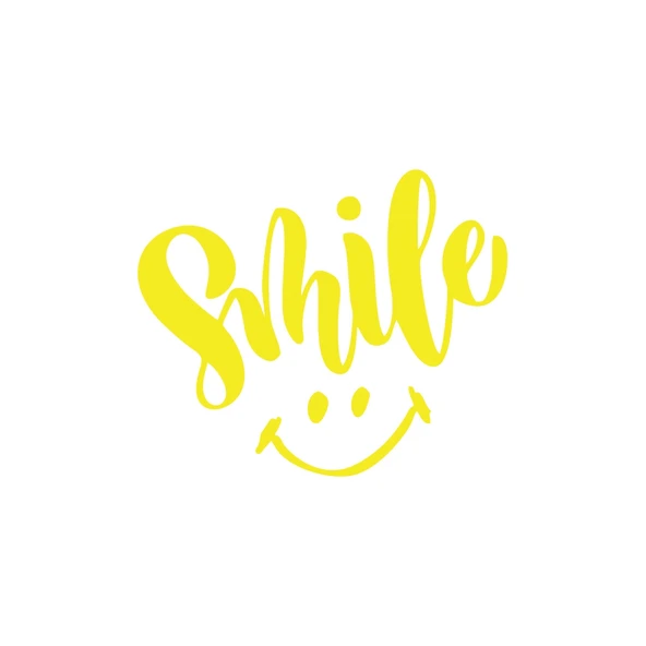 Smile Sticker  17x17 Cm Sarı ürün görseli 1