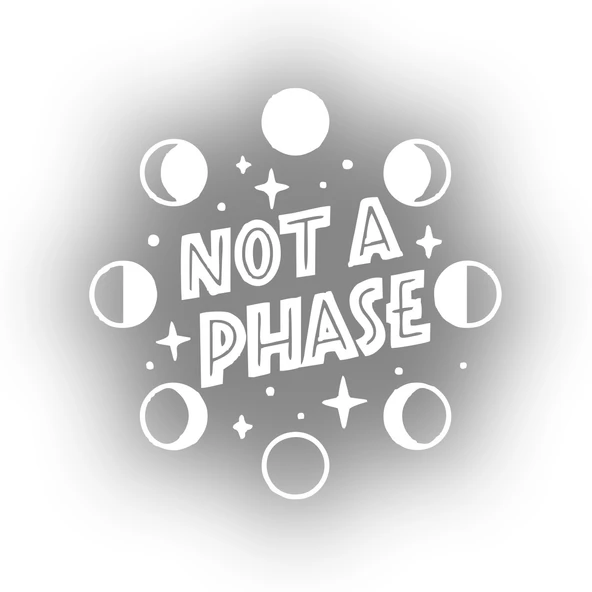Not Phase Sticker 17x17 Cm Beyaz ürün görseli 1