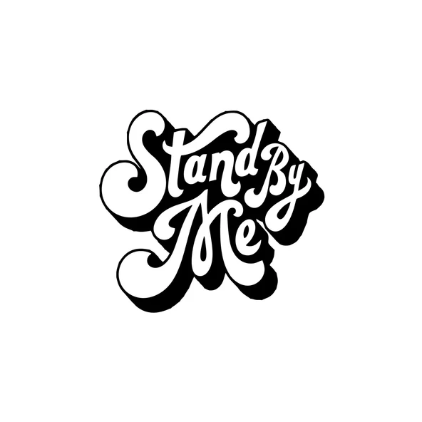 Stand By Me Sticker 17x17 Cm Siyah ürün görseli 1