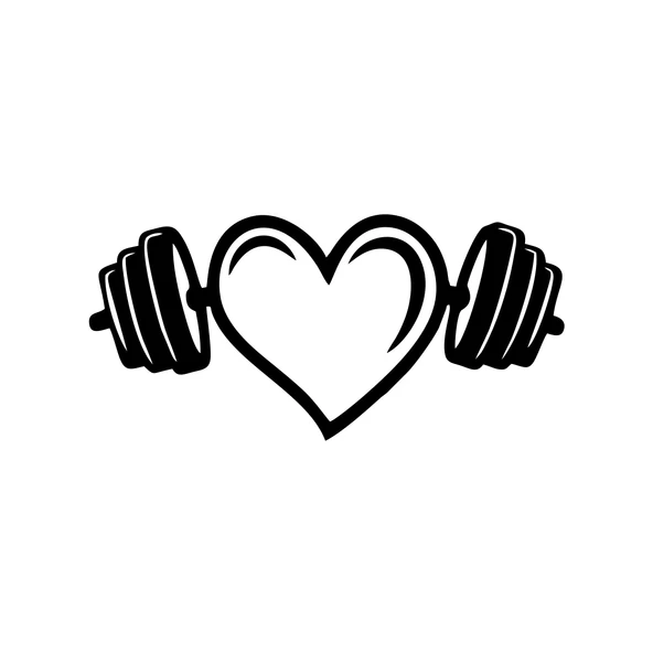 Love GYM Sticker 17x17 Cm Siyah ürün görseli 1