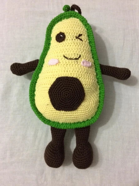 Avokado Bebek Uyku Arkadaşı Amigurumi Organik Oyuncak ürün görseli 1