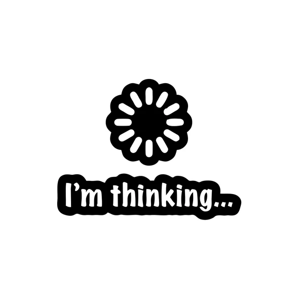 İm Thinking Sticker 17x17 Cm Siyah ürün görseli 1