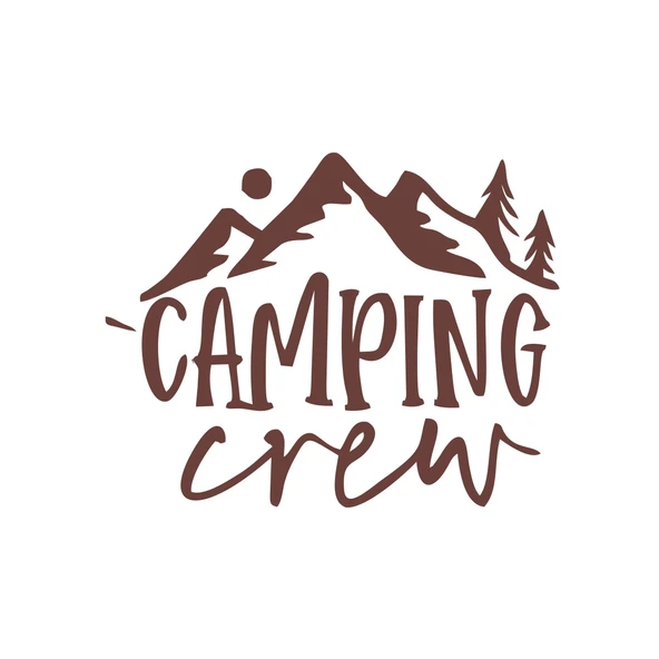 Camping Crew Sticker 17x17 Cm Kahverengi ürün görseli 1