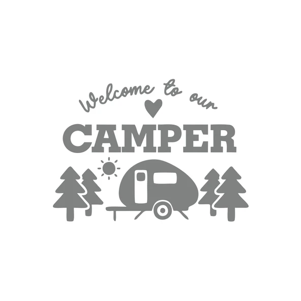 Camper Sticker 17x17 Cm Gri ürün görseli 1