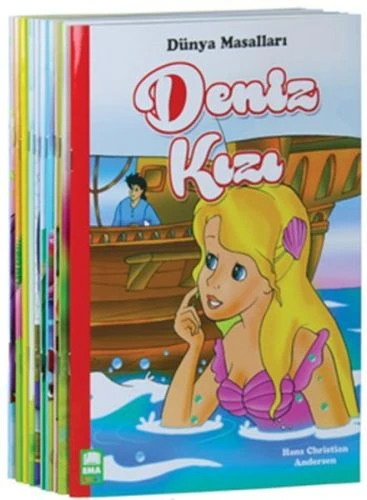 Dünya Masallar Seti 1.ve 2. Sınıflar İçin Eğik El Yazılı - (10 Kitap Takım Büyük Boy) ürün görseli 1
