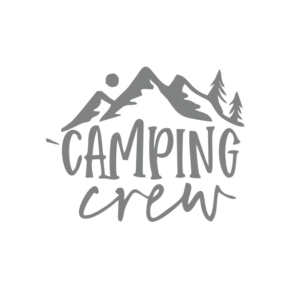 Camping Crew Sticker 17x17 Cm Gri ürün görseli 1