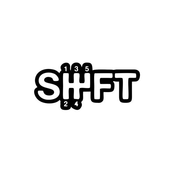 Shift Vites Sticker 17x17 Cm Siyah ürün görseli 1