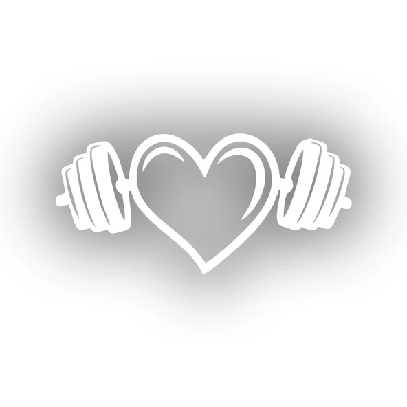 Love GYM Sticker 17x17 Cm Beyaz ürün görseli 1