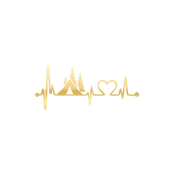 Ritim Kamp Karavan Sticker 17x17 Cm Gold ürün görseli 1