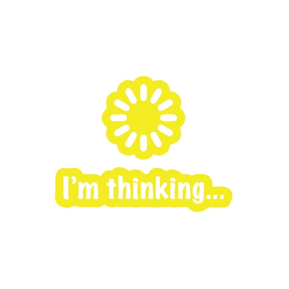İm Thinking Sticker 17x17 Cm Sarı ürün görseli 1