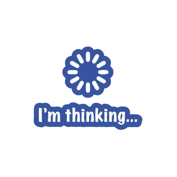İm Thinking Sticker 17x17 Cm Mavi ürün görseli 1