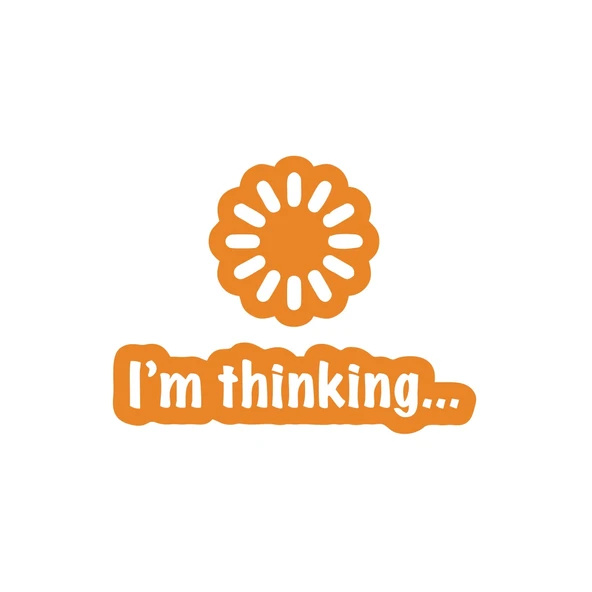 İm Thinking Sticker 17x17 Cm Turuncu ürün görseli 1