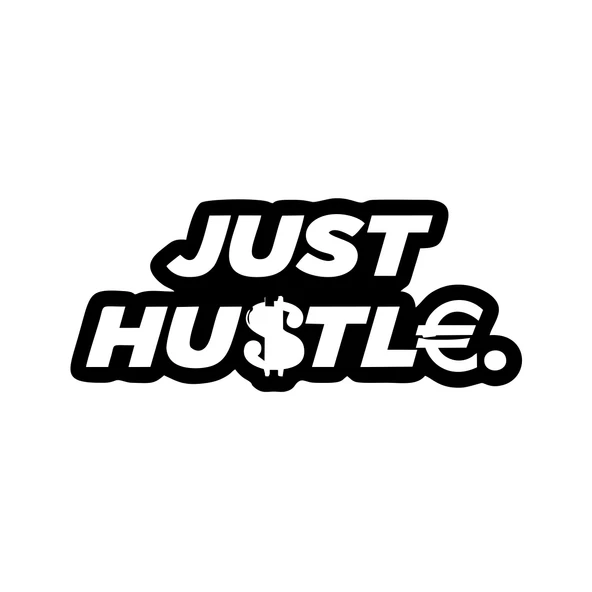 Just Hustle Sticker 17x17 Cm Siyah ürün görseli 1
