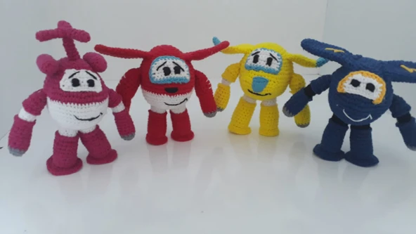 Harika Kanatlar Jet Takımı Amigurumi Organik Oyuncak ürün görseli 1