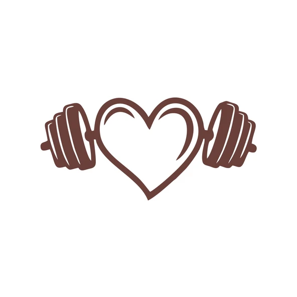 Love GYM Sticker 17x17 Cm Kahverengi ürün görseli 1