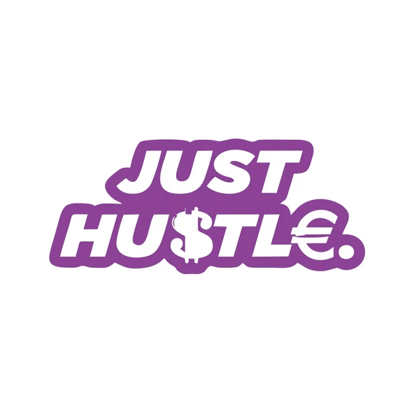 Just Hustle Sticker 17x17 Cm Mor ürün görseli 1