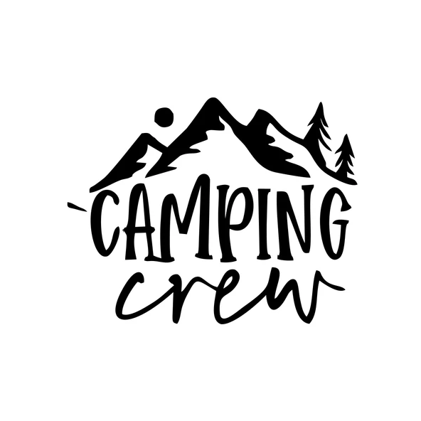 Camping Crew Sticker 17x17 Cm Siyah ürün görseli 1