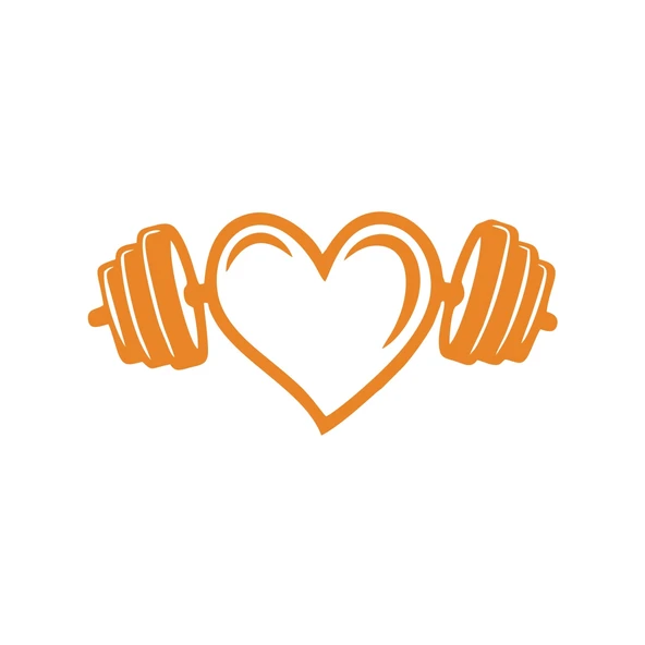 Love GYM Sticker 17x17 Cm Turuncu ürün görseli 1