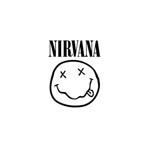 Nirvana Surat Sticker 17x17 Cm Siyah ürün görseli 1