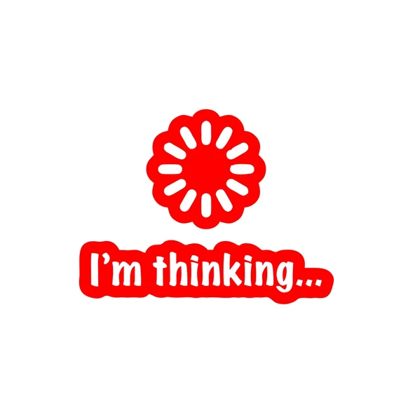 İm Thinking Sticker 17x17 Cm Kırmızı ürün görseli 1