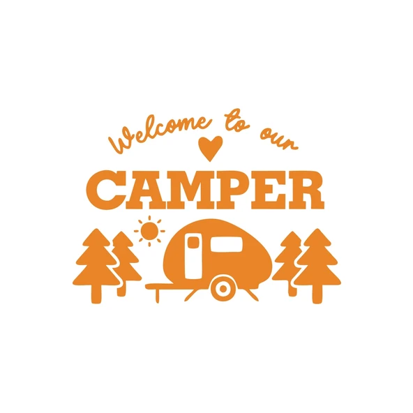 Camper Sticker 17x17 Cm Turuncu ürün görseli 1