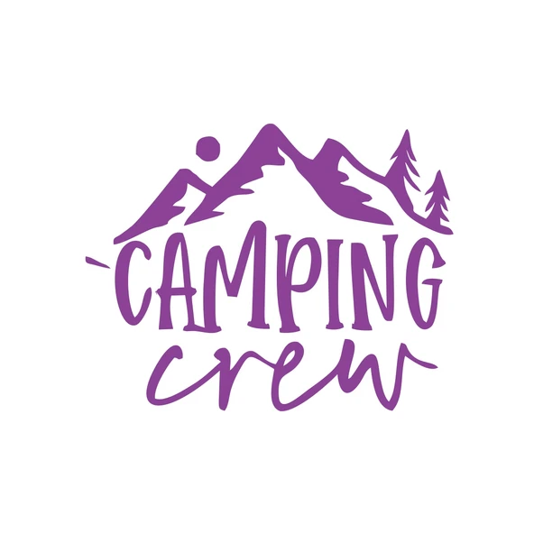 Camping Crew Sticker 17x17 Cm Mor ürün görseli 1
