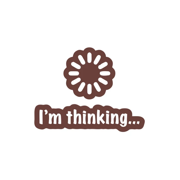 İm Thinking Sticker 17x17 Cm Kahverengi ürün görseli 1