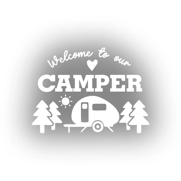 Camper Sticker 17x17 Cm Beyaz ürün görseli 1