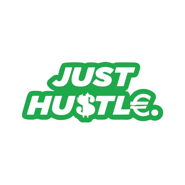 Just Hustle Sticker 17x17 Cm Yeşil ürün görseli 1