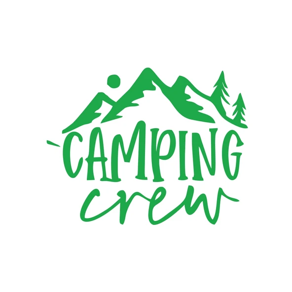 Camping Crew Sticker 17x17 Cm Yeşil ürün görseli 1