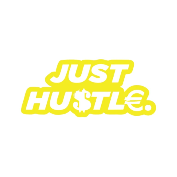 Just Hustle Sticker 17x17 Cm Sarı ürün görseli 1