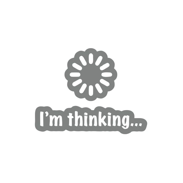İm Thinking Sticker 17x17 Cm Gri ürün görseli 1