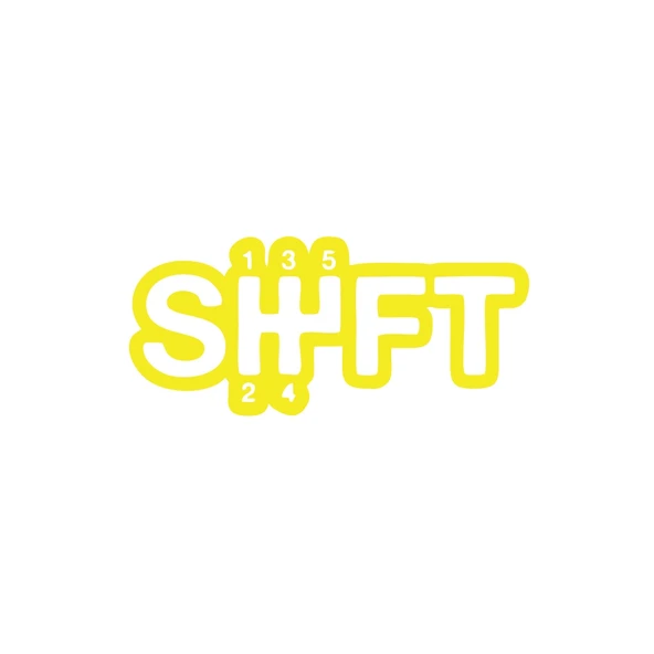 Shift Vites Sticker 17x17 Cm Sarı ürün görseli 1