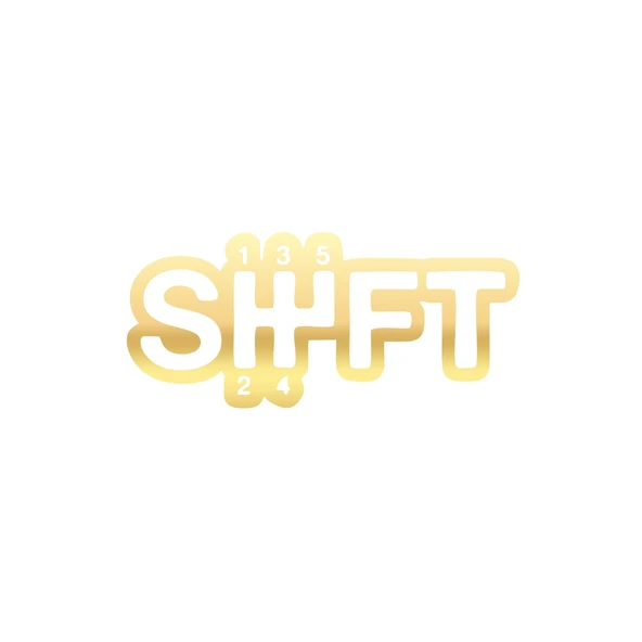 Shift Vites Sticker 17x17 Cm Gold ürün görseli 1