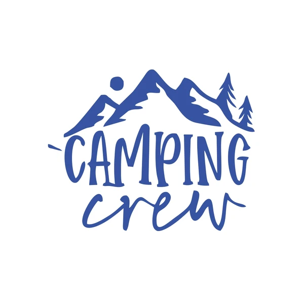 Camping Crew Sticker 17x17 Cm Mavi ürün görseli 1
