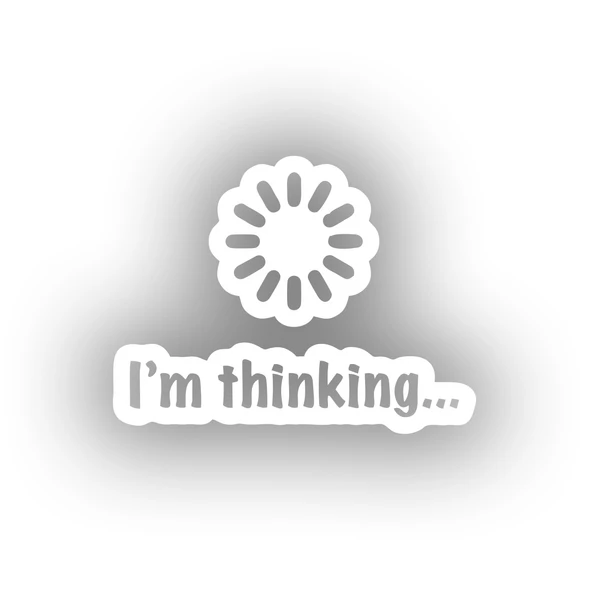İm Thinking Sticker 17x17 Cm Beyaz ürün görseli 1